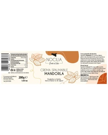 Nocilia | Crema spalmabile alla Mandorla | Vaso 200 g