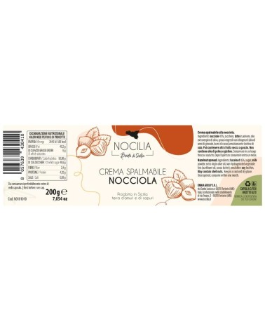 Nocilia | Crema spalmabile alla Nocciola | Vaso 200 g